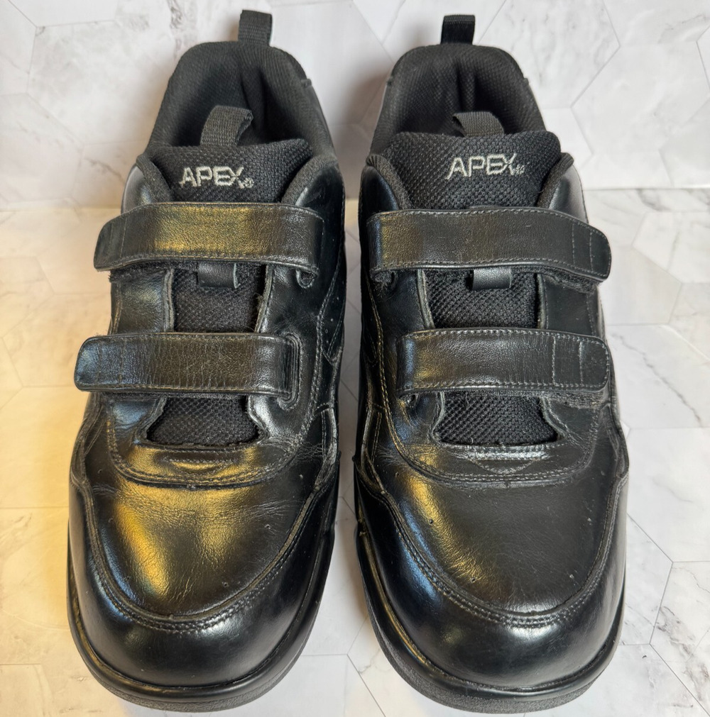 Apex Ambulator Shoes G8010M Mens Size 11.5 X-Wide Black Straps Comfort Medical